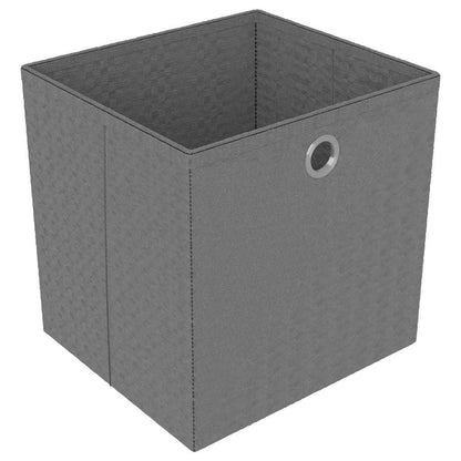 322613 vidaXL 9-Cube Display Shelf with Boxes Grey 103x30x107,5 cm Fabric