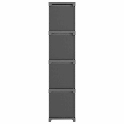 322617 vidaXL 12-Cube Display Shelf with Boxes Grey 103x30x141 cm Fabric