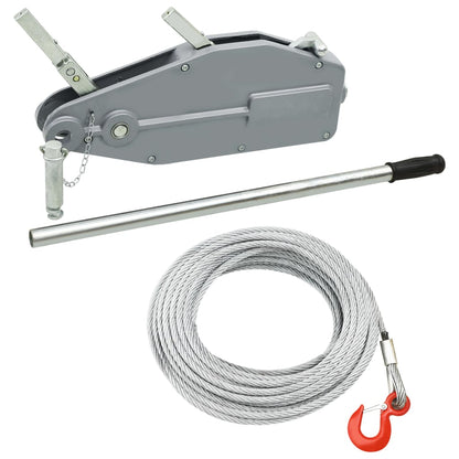 146677 vidaXL Wire Rope Hoist Winch 800 kg