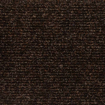 Stair Mats Self-adhesive 15 pcs 56x17x3 cm Brown Half Round