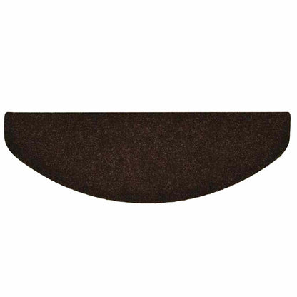 Stair Mats Self-adhesive 15 pcs 65x21x4 cm Brown Half Round Large