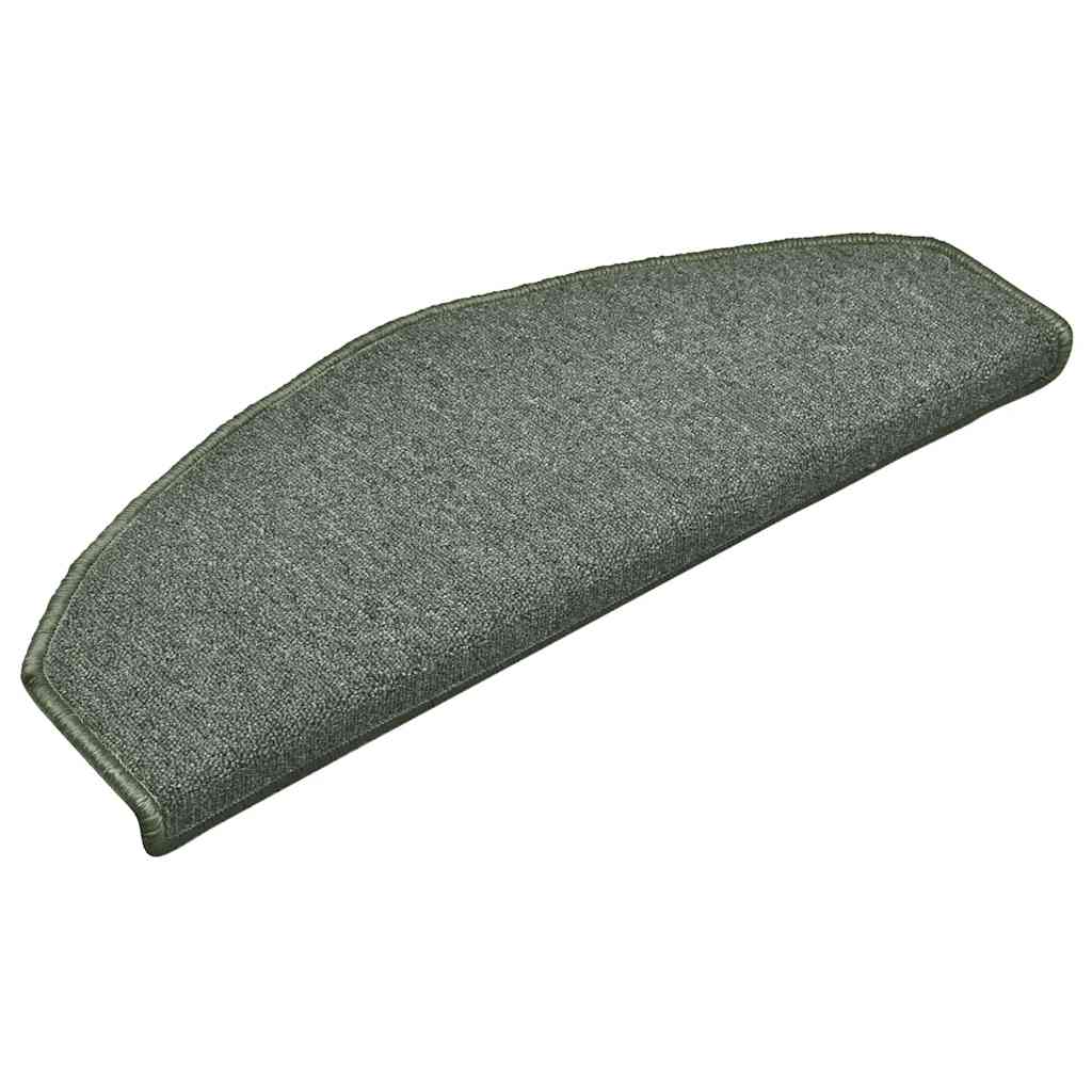 Stair Mats 15 pcs 65x24x4 cm Dark Green Half Round Large