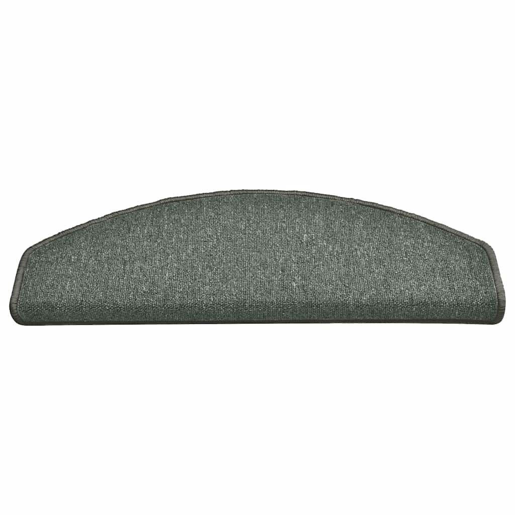 Stair Mats 15 pcs 65x24x4 cm Dark Green Half Round Large