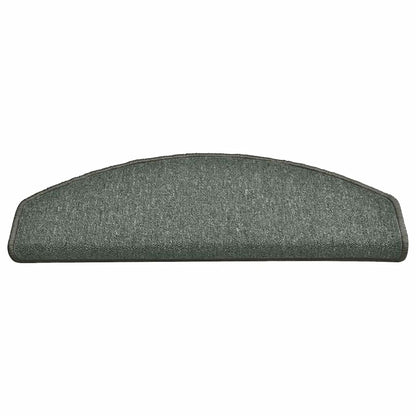 Stair Mats 15 pcs 65x24x4 cm Dark Green Half Round Large