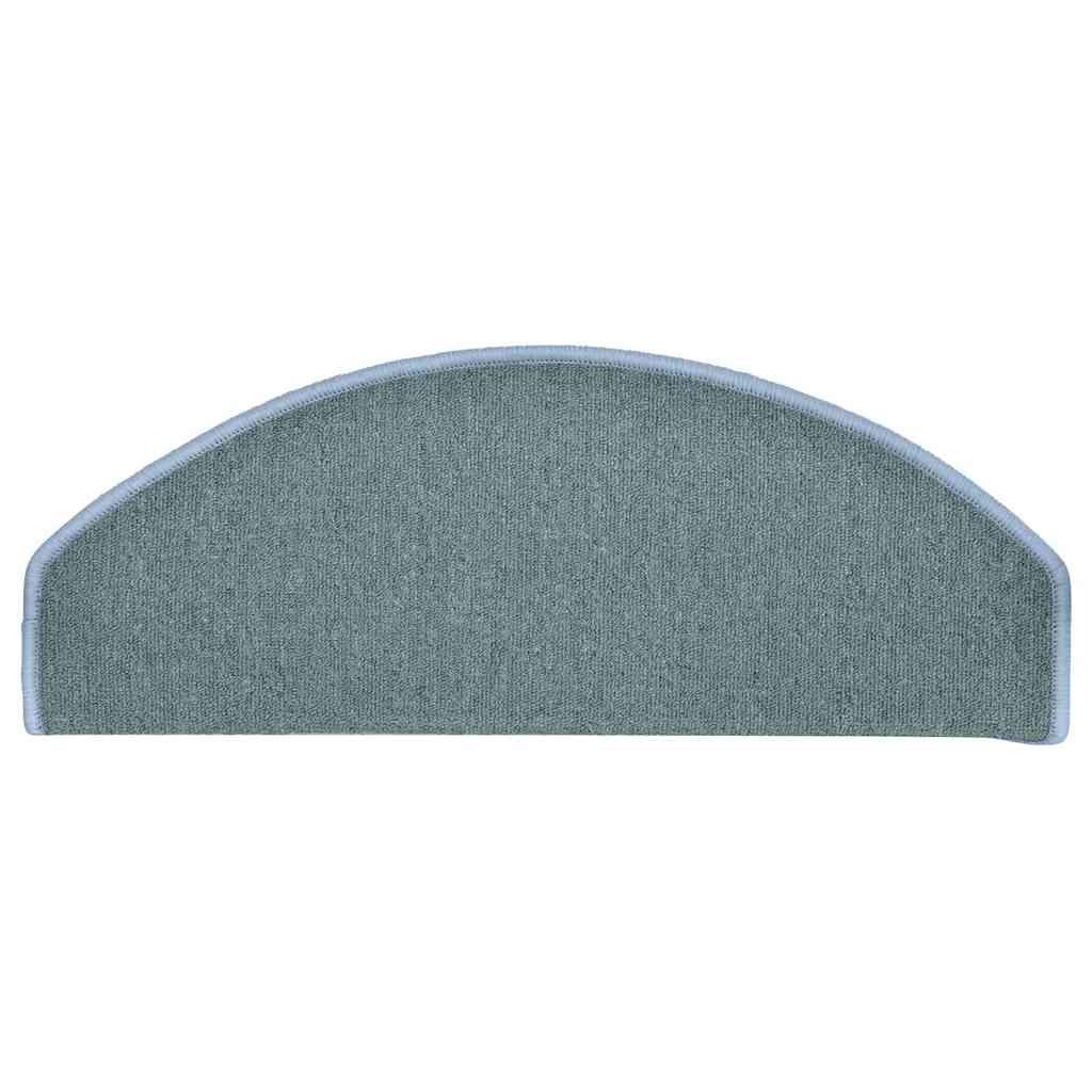 Stair Mats 15 pcs 65x24x4 cm Sea Blue Half Round Large