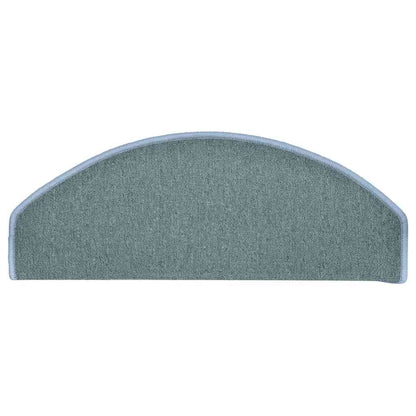Stair Mats 15 pcs 65x24x4 cm Sea Blue Half Round Large