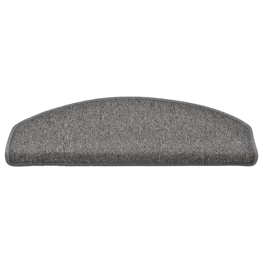 Stair Mats 15 pcs 65x24x4 cm Dark Grey Half Round Large