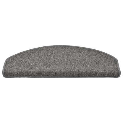 Stair Mats 15 pcs 65x24x4 cm Dark Grey Half Round Large