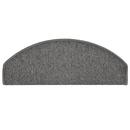 Stair Mats 15 pcs 65x24x4 cm Dark Grey Half Round Large