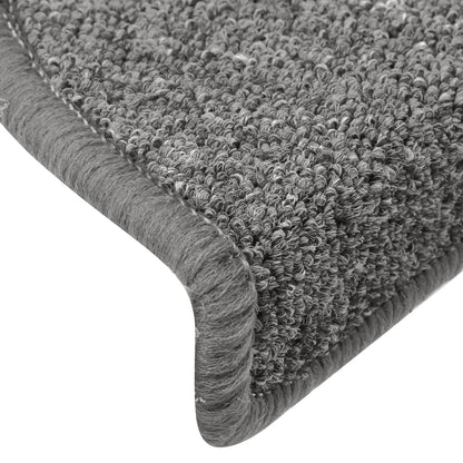 Stair Mats 15 pcs 65x24x4 cm Dark Grey Half Round Large