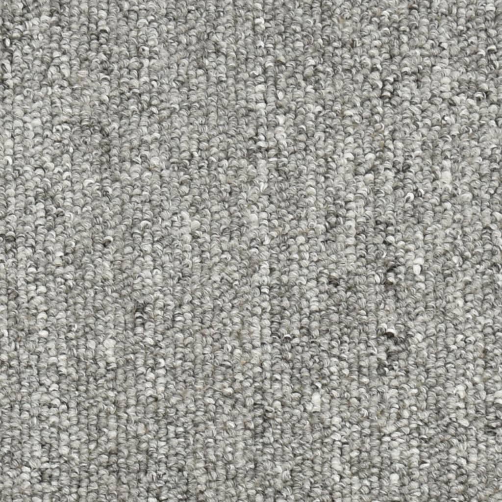 Stair Mats 15 pcs 56x17x3 cm Light Grey Half Round