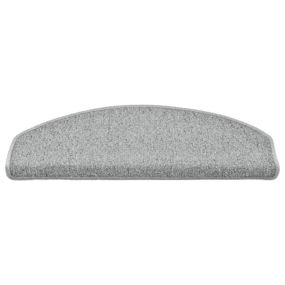 Stair Mats 15 pcs 65x24x4 cm Light Grey Half Round Large