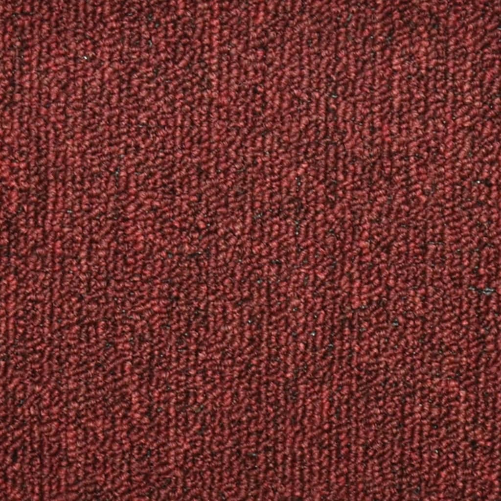 Stair Mats 15 pcs 56x17x3 cm Bordeaux Half Round