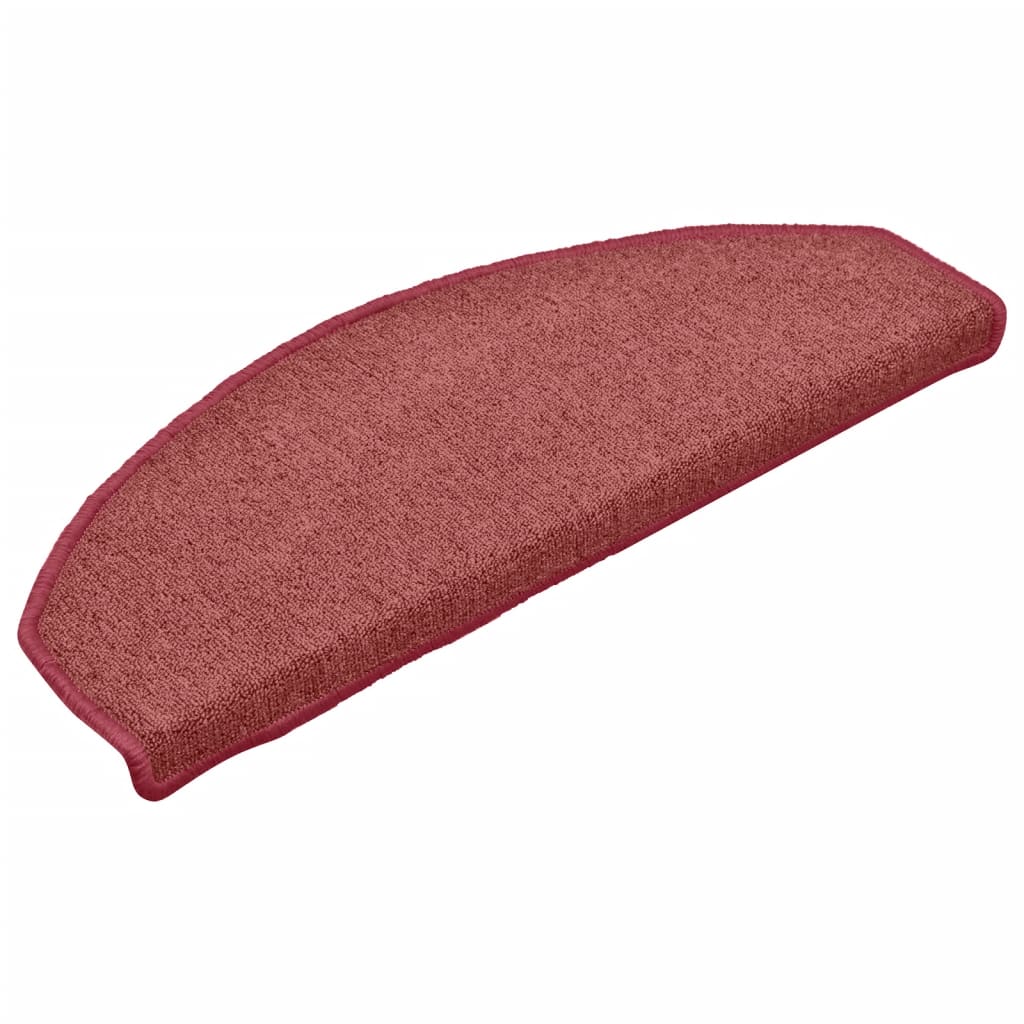 Stair Mats 15 pcs 65x24x4 cm Bordeaux Half Round Large