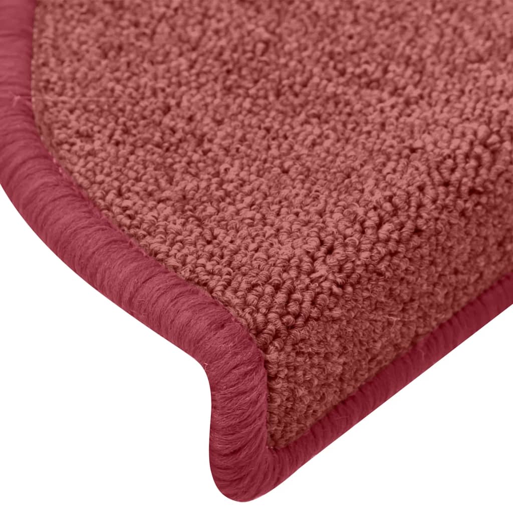 Stair Mats 15 pcs 65x24x4 cm Bordeaux Half Round Large