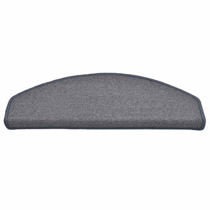Stair Mats 15 pcs 65x24x4 cm Light Grey and Blue Half Round Large