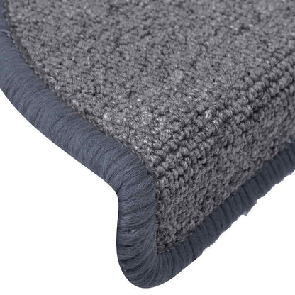 Stair Mats 15 pcs 65x24x4 cm Light Grey and Blue Half Round Large