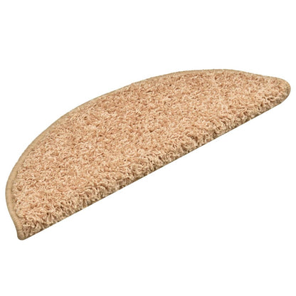 Stair Mats 15 pcs 56x17x3 cm Gold Half Round