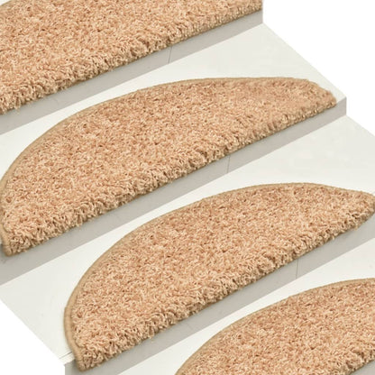 Stair Mats 15 pcs 56x17x3 cm Gold Half Round