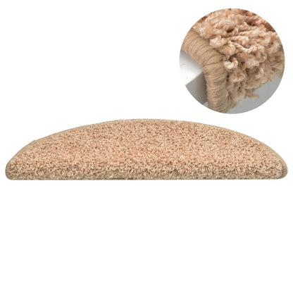 Stair Mats 15 pcs 56x17x3 cm Gold Half Round