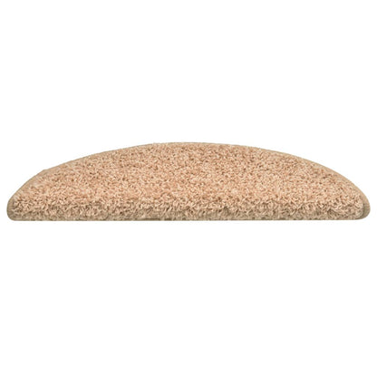 Stair Mats 15 pcs 56x17x3 cm Gold Half Round