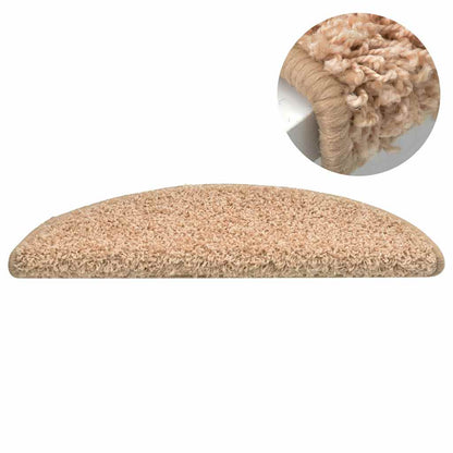 Stair Mats 15 pcs 65x21x4 cm Gold Half Round Large