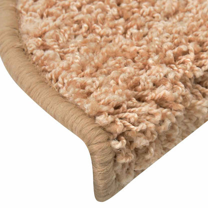 Stair Mats 15 pcs 65x21x4 cm Gold Half Round Large