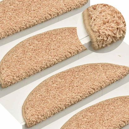 Stair Mats 15 pcs 65x21x4 cm Gold Half Round Large