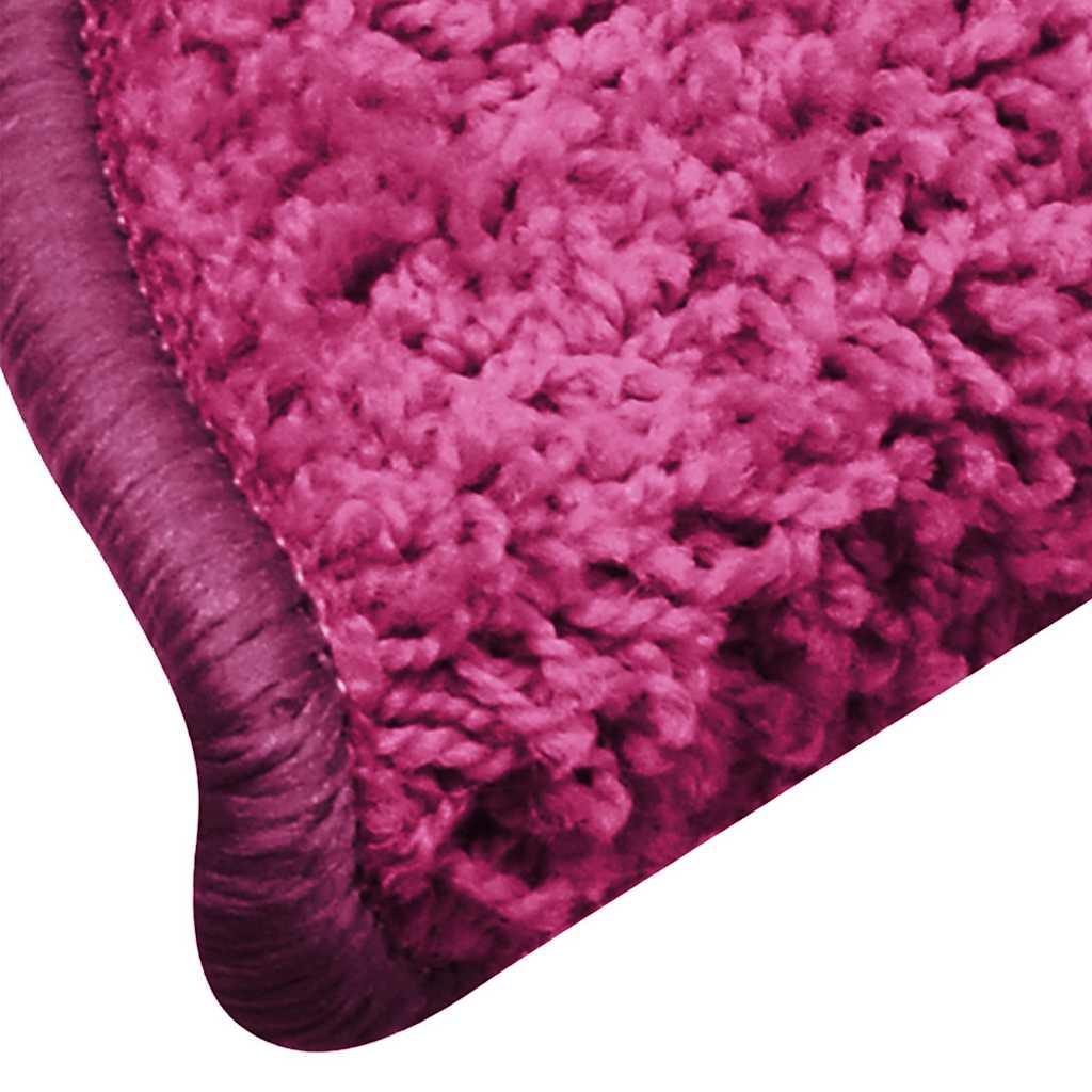 Stair Mats 15 pcs 56x17x3 cm Pink Half Round