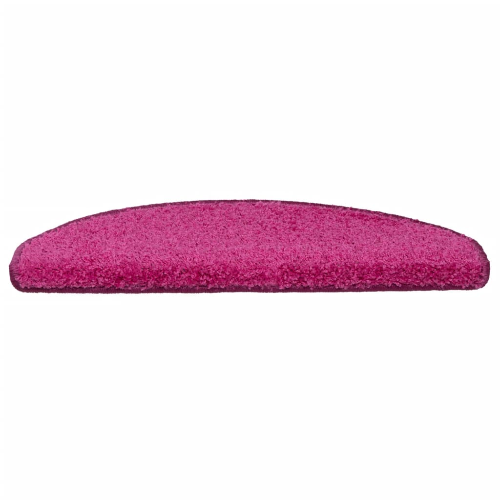 Stair Mats 15 pcs 65x21x4 cm Pink Half Round Large