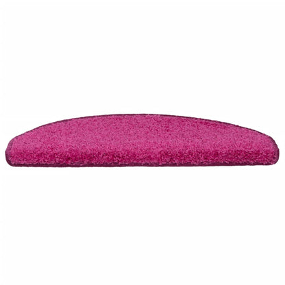 Stair Mats 15 pcs 65x21x4 cm Pink Half Round Large