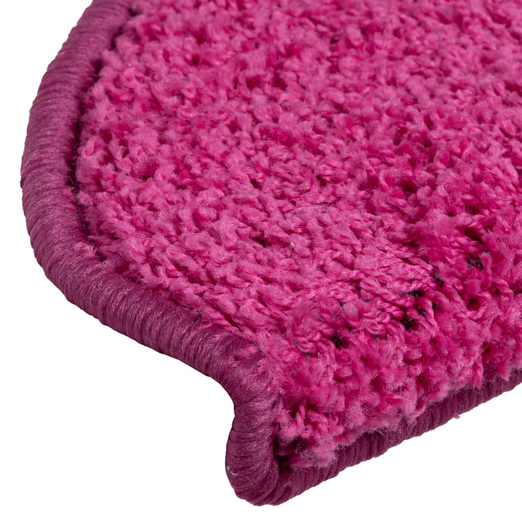 Stair Mats 15 pcs 65x21x4 cm Pink Half Round Large
