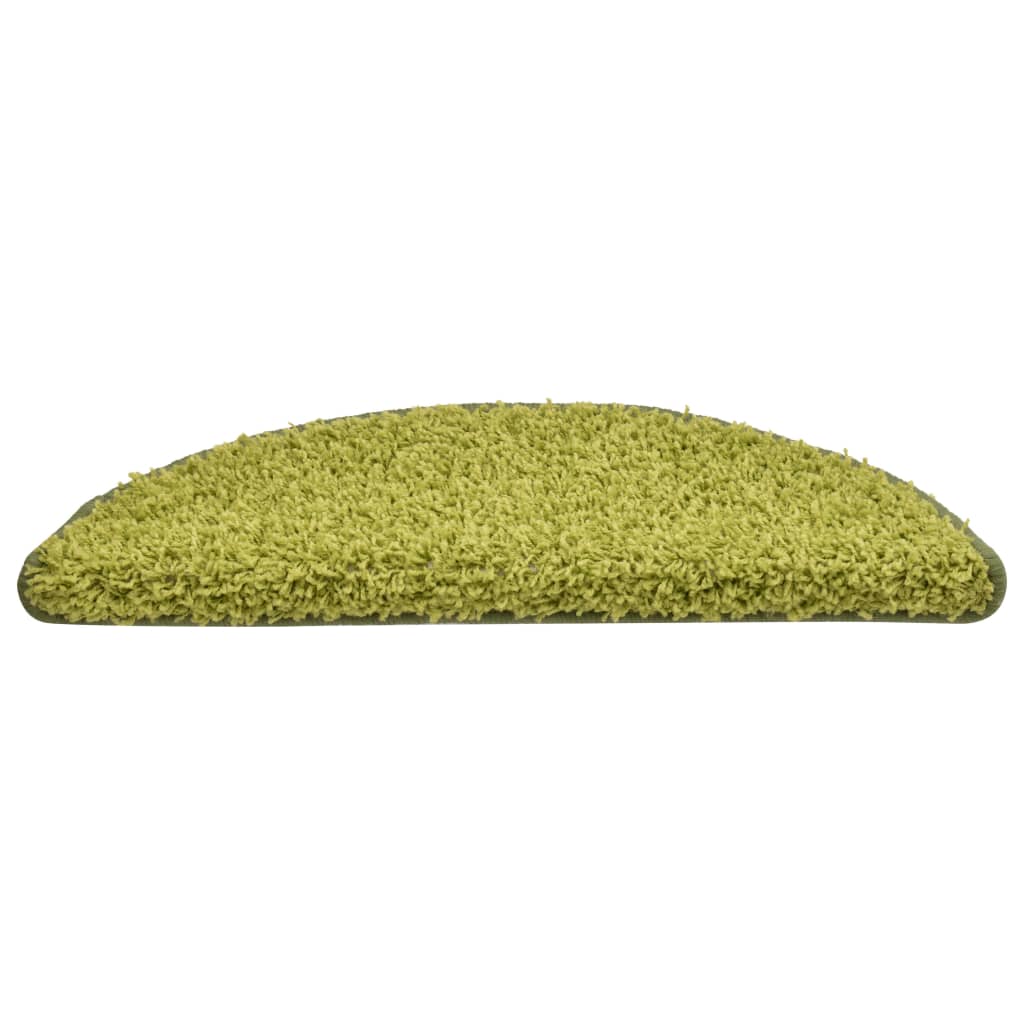 Carpet Stair Treads 15 pcs Green 56x17x3 cm