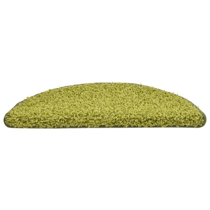 Carpet Stair Treads 15 pcs Green 56x17x3 cm