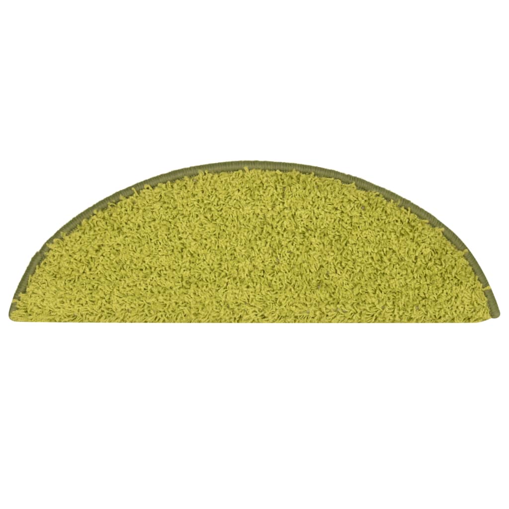 Carpet Stair Treads 15 pcs Green 56x17x3 cm