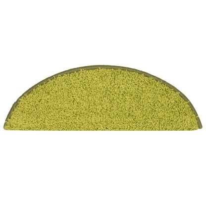 Carpet Stair Treads 15 pcs Green 56x17x3 cm