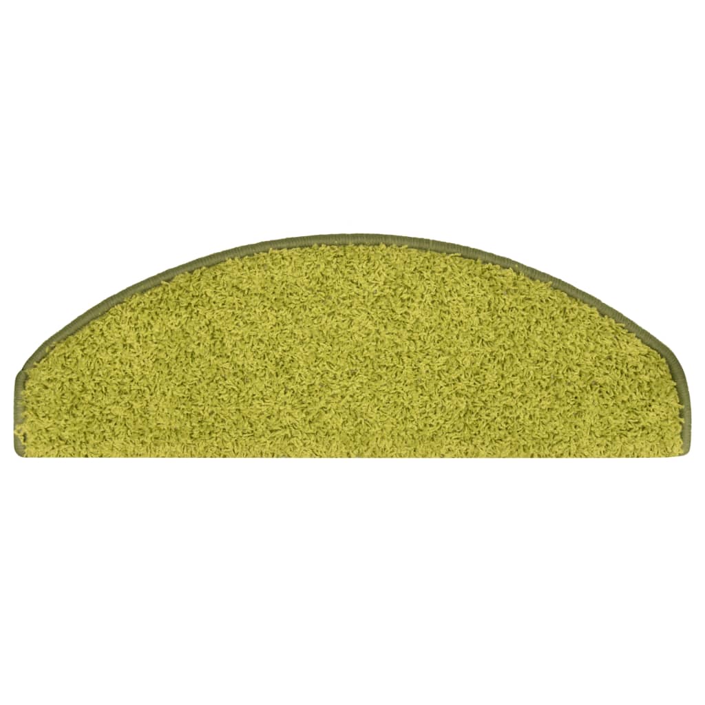 Stair Mats 15 pcs 65x21x4 cm Green Half Round Large
