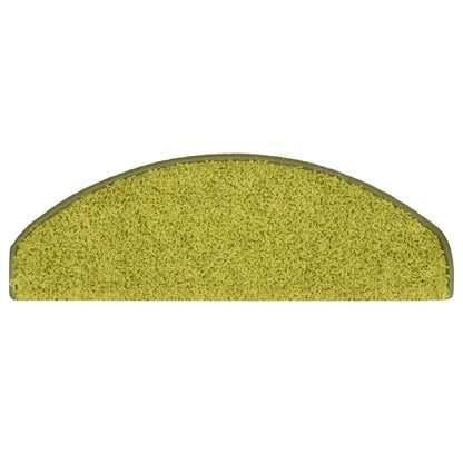 Stair Mats 15 pcs 65x21x4 cm Green Half Round Large