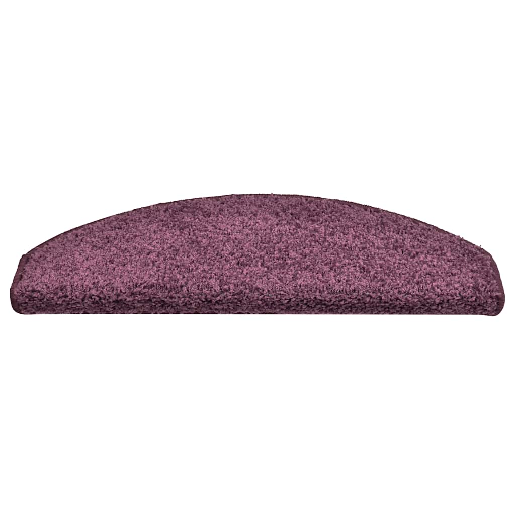 Stair Mats 15 pcs 65x21x4 cm Dark Purple Half Round Large