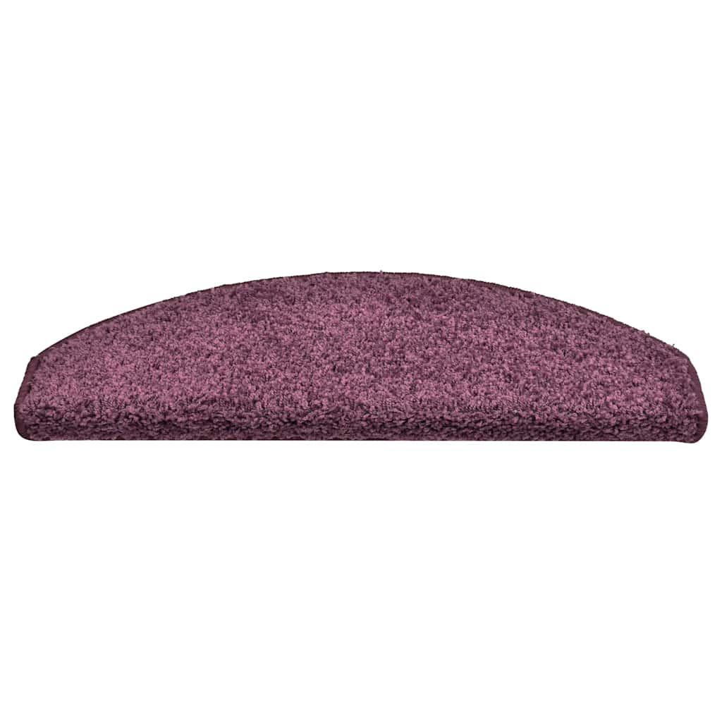 Stair Mats 15 pcs 65x21x4 cm Dark Purple Half Round Large