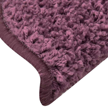 Stair Mats 15 pcs 65x21x4 cm Dark Purple Half Round Large