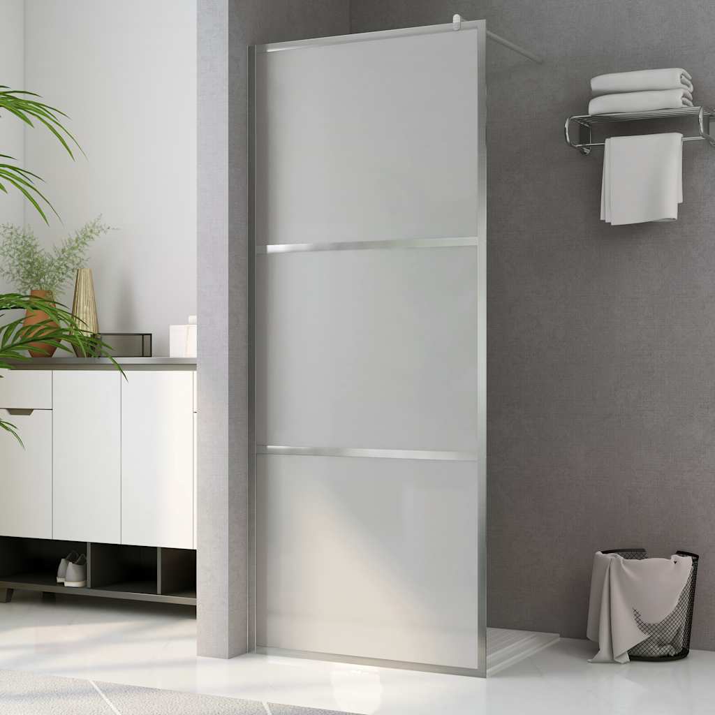 Walk-in Shower Wall with Whole Frosted ESG Glass 140x195 cm