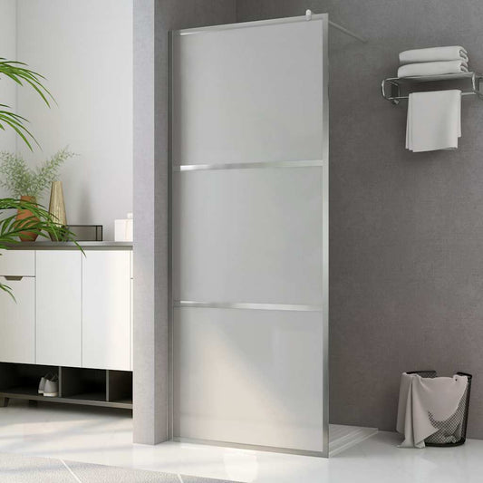 Walk-in Shower Wall with Whole Frosted ESG Glass 140x195 cm