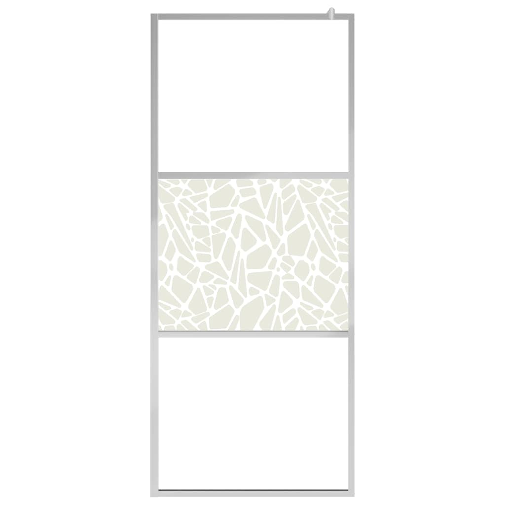 Shower screens Silver 90 x 195 cm Glass and Aluminium