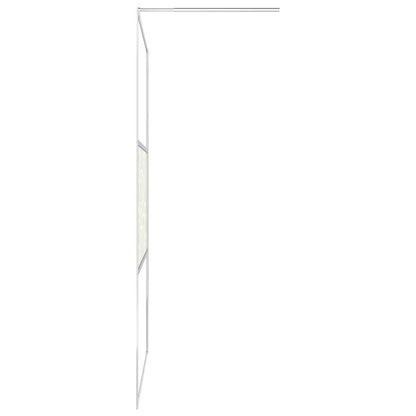 Walk-in Shower Wall ESG Glass with Stone Design 140x195 cm