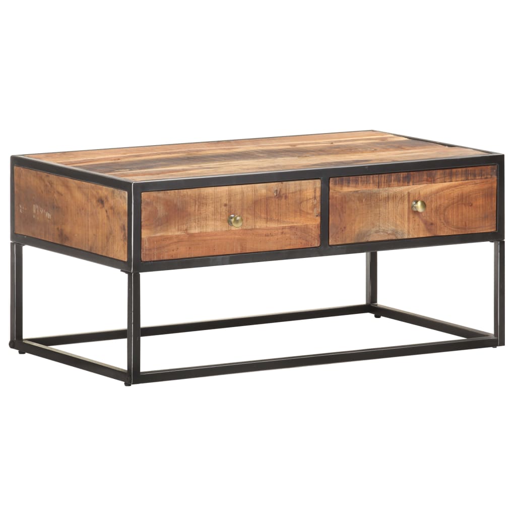Coffee Table 90x50x40 cm Rough Acacia Wood
