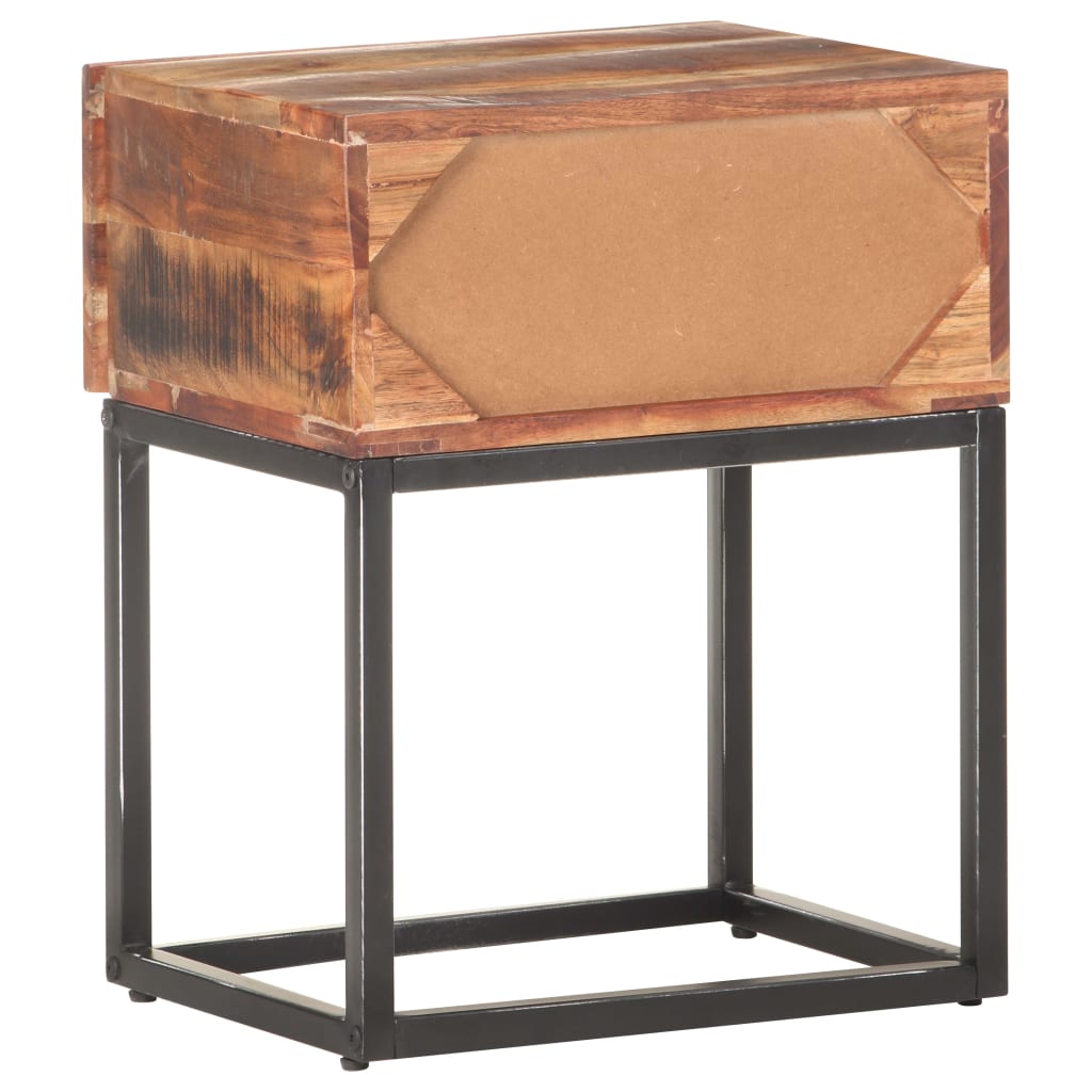 Bedside Table 40x30x50 cm Rough Acacia Wood