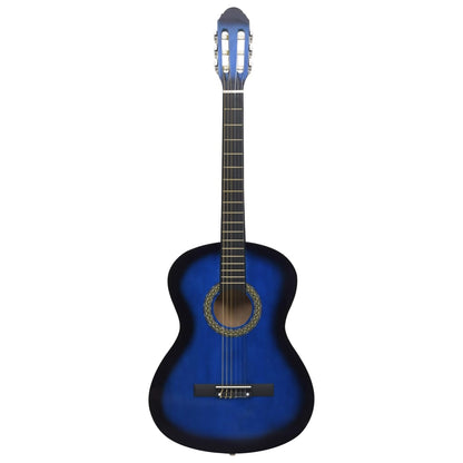 Classical Guitar for Beginner with Bag Blue 4/4 39" - The accompanying guitar bag displayed alongside the guitar, ideal for protection and portability.