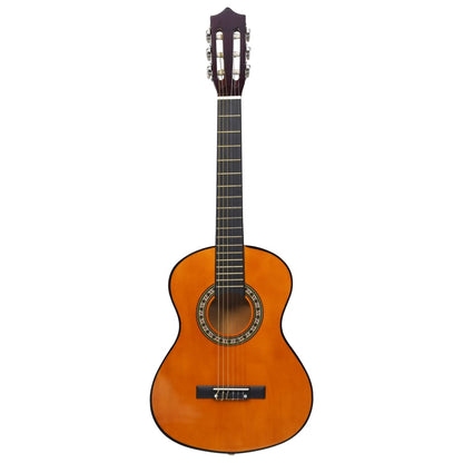 Close-up of the Classical Guitar for Beginner and Kid with Bag 1/2 34", highlighting the nylon strings and quality fingerboard ideal for beginners.