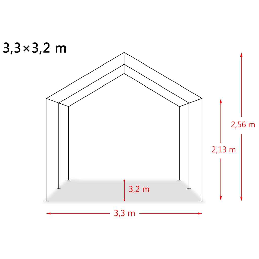 Removable Livestock Tent PVC 550 g/m² 3,3x3,2 m Dark Green
